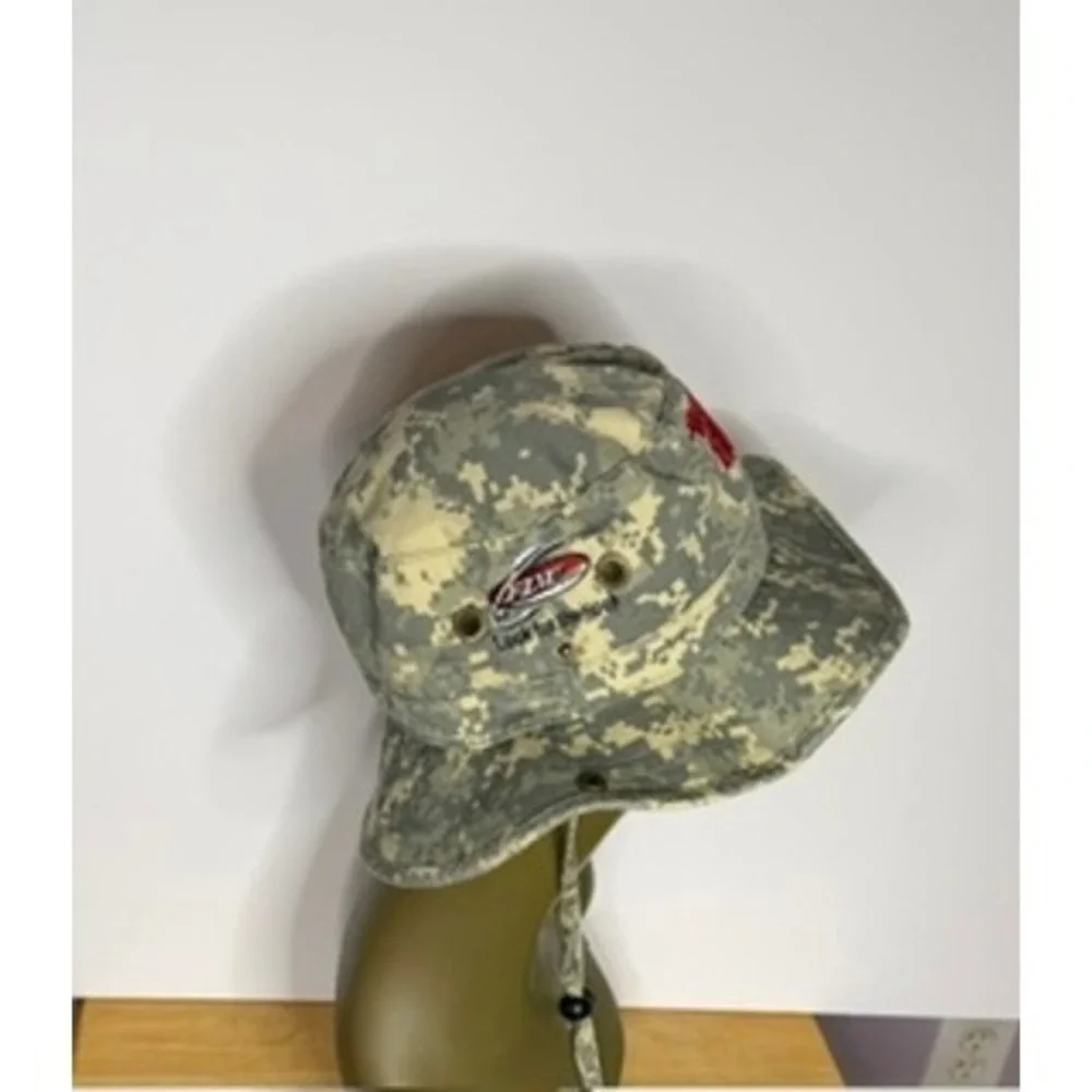 National Guard Fishing Boonie Camo Sun Bucket Hat Adjustable Strap